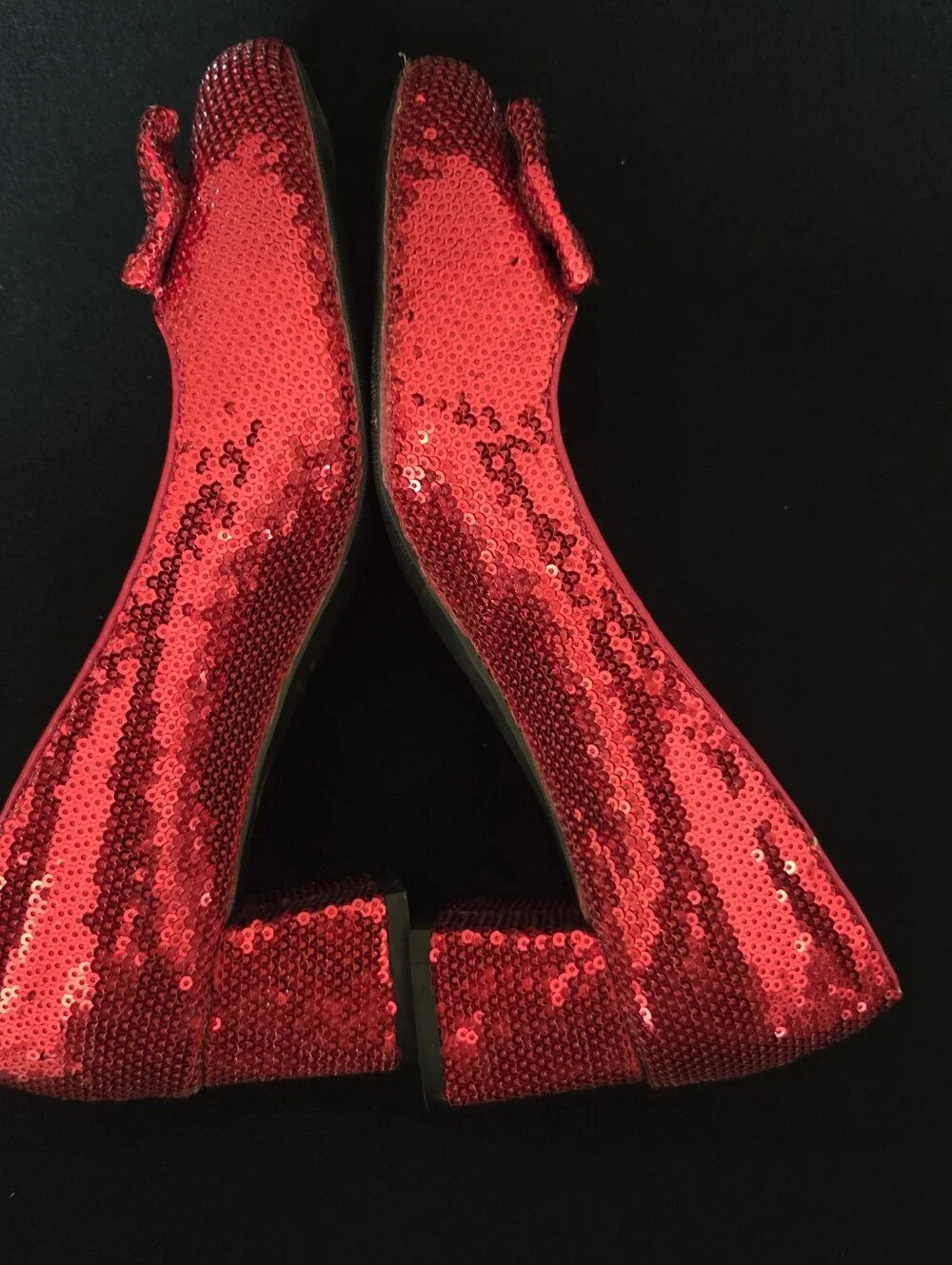 Ruby Slippers Size 7 Red Block Heel - Picture 5 of 7